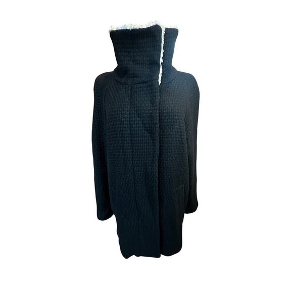 Mob Wife Old Money VINTAGE Women’s Size 40 Wool Blend Faux Fur Mid Length Jacket - Picture 8 of 16